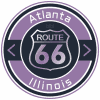 Route 66 Atlanta Illinois Road Badge Collection